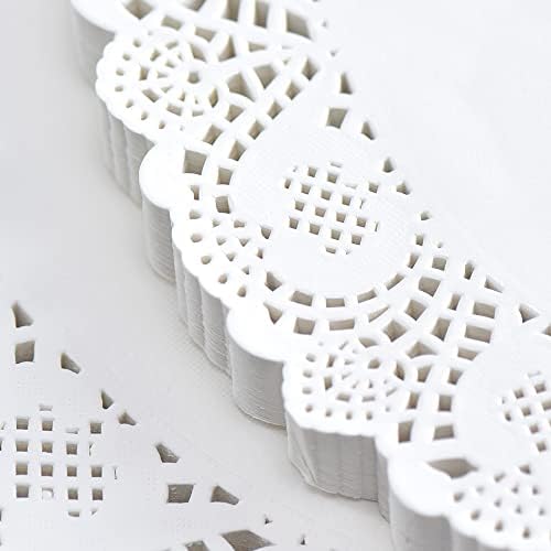 Кърпички от бяла Дантела хартия - хартиени салфетки Кръгли с диаметър от 4 инча - Хартиени Салфетки за Еднократна употреба