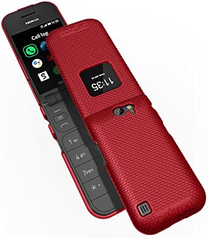 Калъф BELTRON за мобилен телефон Nokia 2720 V с панти капак, защитен калъф бутона (Verizon 2720V) - Червен