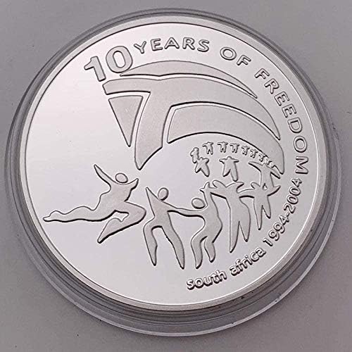 Южна Африка сребърно покритие Възпоменателна монета 10-годишнината на Свобода и Мир Копие Подарък за Него