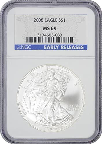 2008 P $ 1 Американски долар Silver Eagle, Ранните издания на NGC MS69