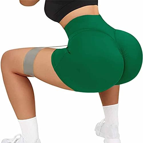 Летни дамски нагънат Хризантема праскова бедрата тесни с висока талия хип-лифтинг йога упражнения шорти High-Т на жените