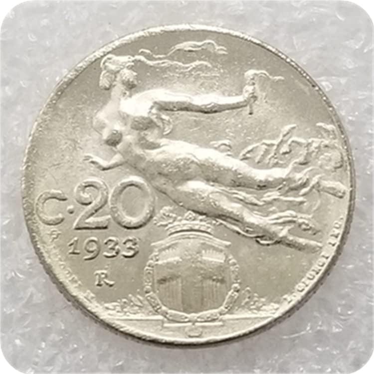QINGFENG Старинни Занаяти Италия 1933,1935 Сребърен Долар Възпоменателна Монета