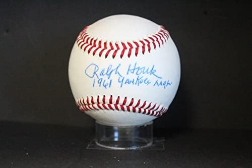 Автограф на Ралф Хоук (1961 Yankee Mang) Бейзболен автограф Auto PSA/DNA AM48644 - Бейзболни топки с автографи