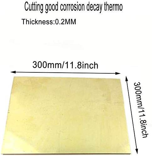 Малко висок Мак Метал Мед фолио H62 Латунная Лист Плоча Промишленост САМ Експериментален лист с Дебелина 0,2 мм, Ширина