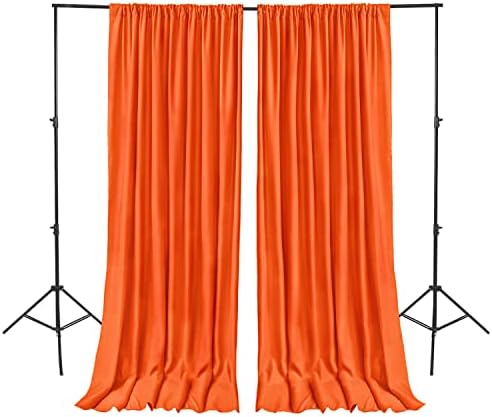 Оранжеви щори на Задните Hiasan за Партита, Завеси за Снимки от Полиестер за семейни събирания, Сватбена Украса, 5 метра
