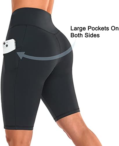 Спортни къси панталони UURUN с Кръстосани талия за жени с 2 Странични джобове с 5-Инчов Перекрещивающиеся Гамаши за фитнес