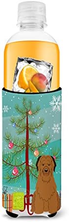 Carolin's Treasures BB4207MUK Merry Christmas Tree Briard Brown Ultra-Обнималка за тънки кутии, Ръкав за охлаждане на