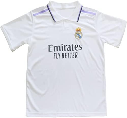 GITGIE 2022/2023 Real Madrid Home 9 Карим Бензема Футбол За Възрастни Мъжки Трикотажная Риза с къси Панталони За Възрастни