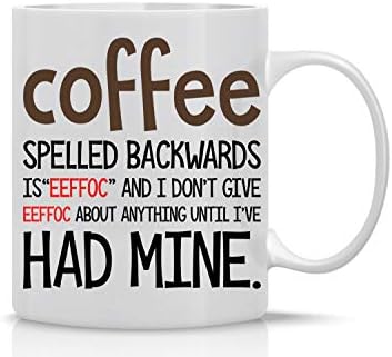 Eeffoc - това е кафе, пише обратното, Тъй като не съм аз давам Чаша Eeffoc - Идеална Офис чаша, Саркастическую чаша,