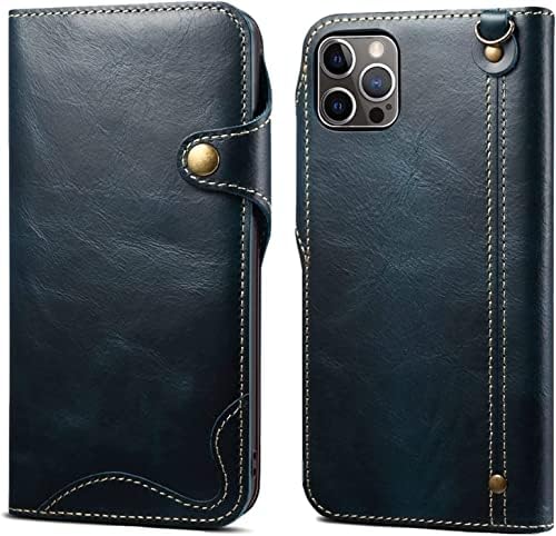 Чанта-портфейл EKINS за iPhone 13 Pro Max/13 Pro/13/13 Mini, панти магнитен калъф от естествена кожа, калъф-поставка от TPU, Отделения за карти, Защитен калъф-награда за защита на камер?