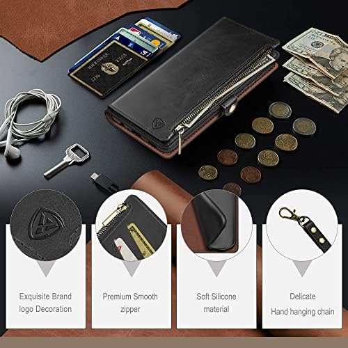 XcaseBar за Samsung Galaxy A13 5G Чанта-портфейл с цип 【Заключване RFID】 Титуляр за кредитни карти, флип-за награда-книга
