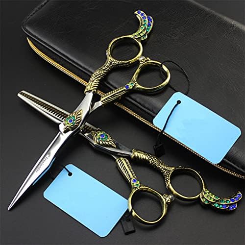 DSXZM Комплект Ножици за Подстригване, Професионален Набор от Фризьорски ножици, за Мъже и Жени, Комплект за прически