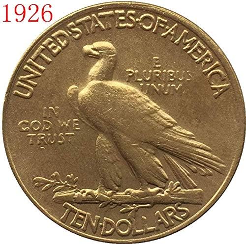 24-Каратная Златна Монета от 1926 г. цена от 10 долара на Индийския Злато с Половин Орел Копие за Домашния интериор на