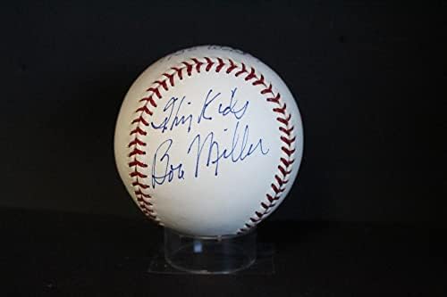 Бейзболен автограф с автограф на Боб Милър (World series 1950 г.), Auto PSA/DNA AM48631 - Бейзболни топки с автографи