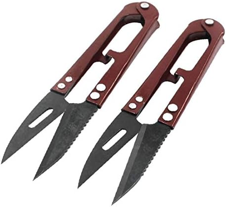 X-DREE 2 бр. Инструмент за бродиране, Ножици за нарязване на конци, Ножици Червено (Herramienta de costura para bordar