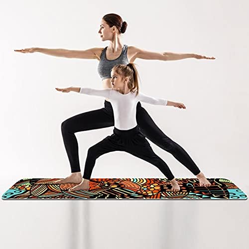 Дебел нескользящий постелката за йога и фитнес 1/4 с Абстрактно принтом Halo за практикуване на Йога, Пилатес и фитнес