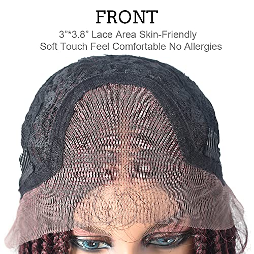 NYP 3 X 3,8Синтетични косми на дантели, Плетени Перуки, без лепило, Пигтейли в кутия с детски коса за черни жени, 16