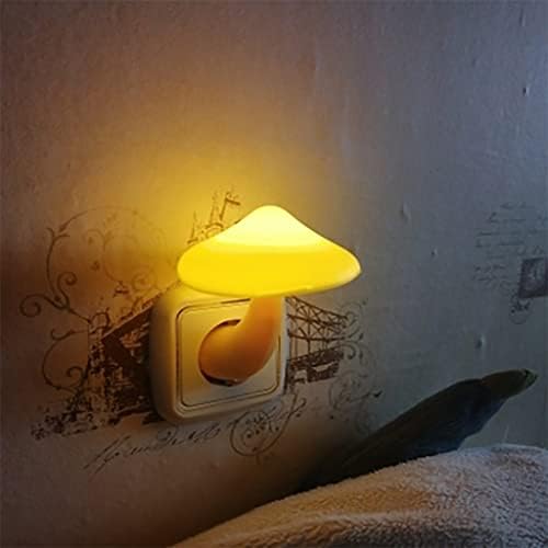 Дебел лека нощ Грибовидная Стенни изход Лампа EU Us Plug Топло Бяла светлина-Сензор за контрол на Осветлението Спални