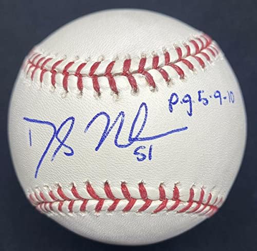 Далас Брейден ПГ 5-9-10 Подписа бейзболен мач MLB Holo Tristar - Бейзболни топки с автографи