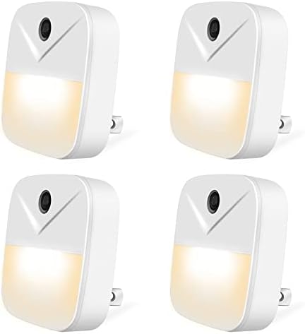 podiality [4 опаковки] Plug led нощна светлина с интелигентен Сензор за Баня, Спални, Тоалетна, Стълбище, Кухня, Коридор