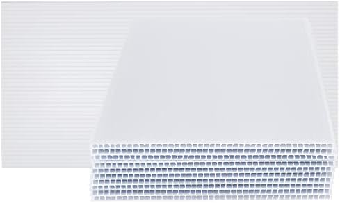 NBEADS 10 Листа от Бели Гофрирани Пластмасови Листове, 11,8x6 Листа Пластмасови дъски с Дебелина 0,16 Правоъгълни Formable