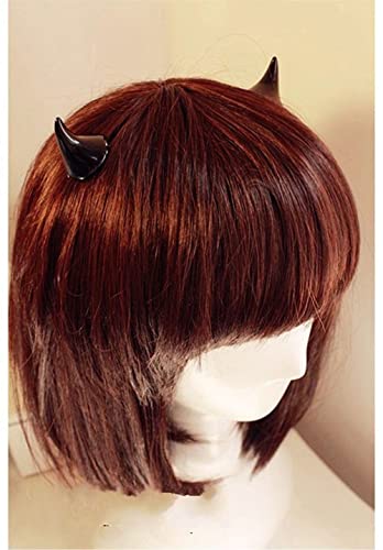 1 чифт заколок за коса Дяволски рога, скоба за ушите, шнола за коса, аксесоар за cosplay на Хелоуин, аксесоар за коса