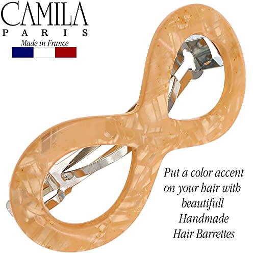 Camila Paris CP3274 Френска Шнола за коса за момиченца, Ръчна изработка, Прасковен цвят, Щипки за коса със силен припадък за жени, Нескользящие и трайни Аксесоари за стайлин?