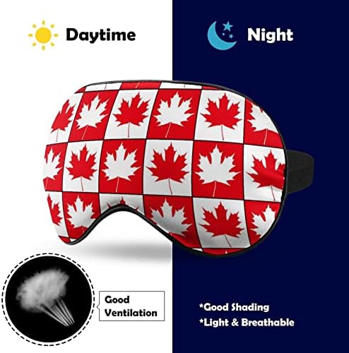 Мека Маска за очи от листа на канадския клен с Регулируема каишка Лека Удобна Превръзка от неопрен за сън