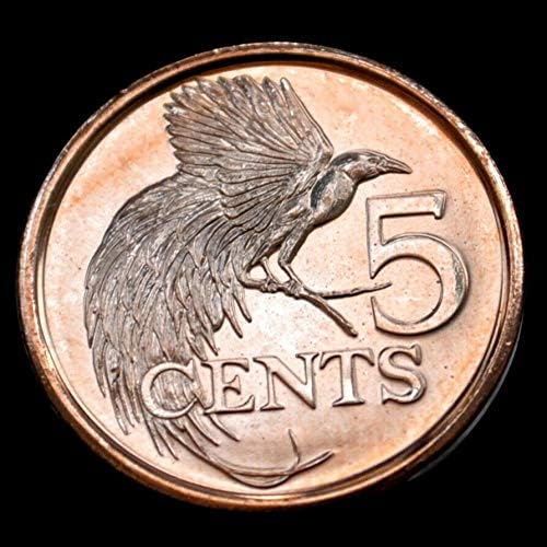 Райска птица, Тринидад и Тобаго, Монета От 5 Цента Монета 2017 Г. В Ролка