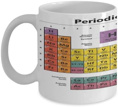 Периодичната Таблица на Елементите Бяла Керамична Кафеена Чаша Чаена Чаша най-Добрият Любител на Научната Химия Таблица