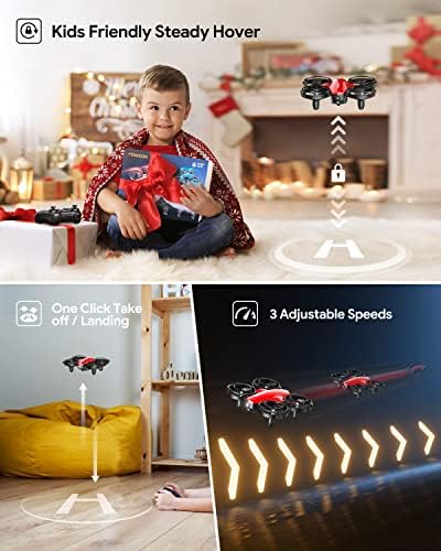 Детски дрон TOMZON 2 в опаковка A24 с военен режим, Малко Радиоуправляеми безпилотни самолети с функция Хвърли, за да