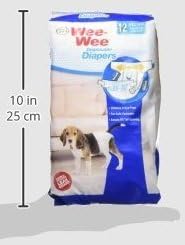 (3 опаковки) пелени за Еднократна употреба за кучета Wee-Wee Products (Средно тегло / 12 карата. В опаковка)