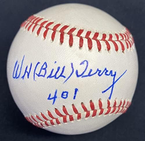 Бил Тери .401 Подписан бейзболен PSA / Бейзболни топки с ДНК - автограф