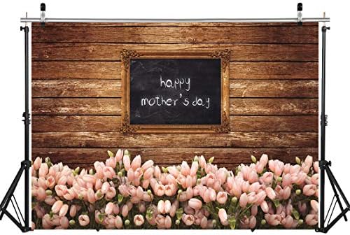 WOLADA 8x6FT Фон с Цветя Лалета, на Деня на майката, на Фона на Снимки От Деня на Майката, Декорации за Деня на Майката,