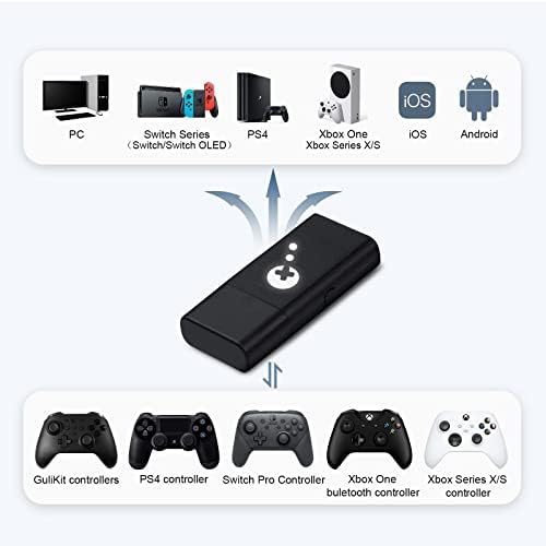 Адаптер контролер AKNES Bluetooth, Адаптер безжичен контролер Gulikit за Xbox Series X| S/Xbox One Controller (Bluetooth