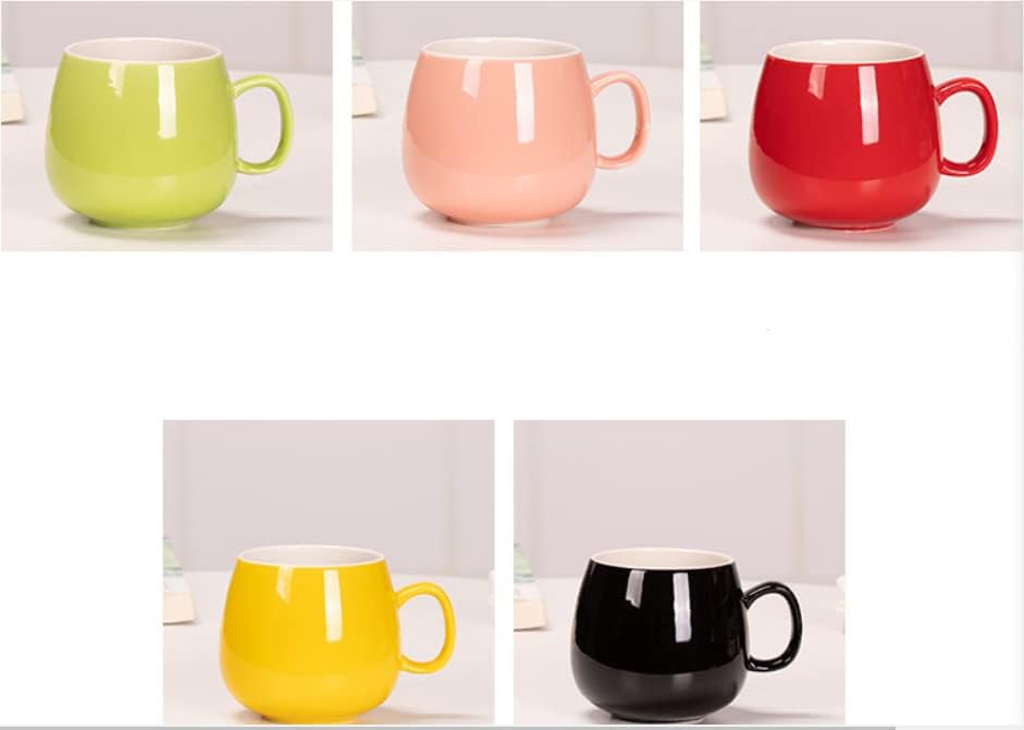 Керамична чаша RYUHYF, чашата за кафе, чаша, керамична чаша с капак, чаена чаша с капак, кафеена чаша с капак и лъжица,