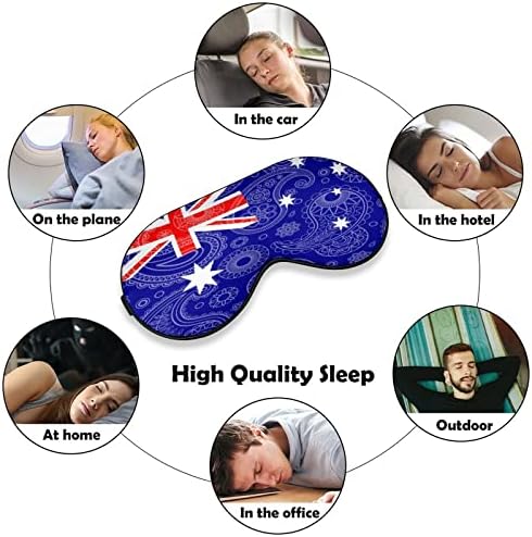 Австралийски Флаг Пейсли, Маска За Сън Със Завързани Очи, Красиви Сенки За очи, Забавен Нощен Калъф за носене с Регулируема