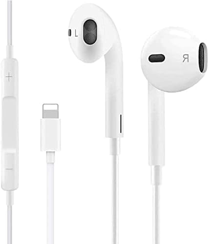 Слушалки за iPhone с кабелен стерео звук, слушалки с микрофон и контрол на звука, шумоизолация Съвместим с iPhone 14/13/12/11/7/8 /8plus X/Xs/XR/Xs max/pro/ se, поддържат всички системи iOS