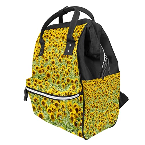 Чанта за Пелени Nature Слънчогледово Полево Растение с Голям Капацитет на Пътен Раница Раница