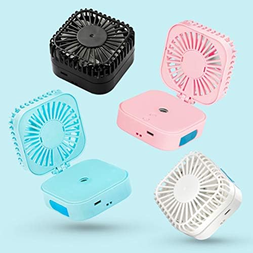 Amosfun USB Спрей-Овлажнител за Въздух Вентилатор Преносим Настолен Led Fan Годишният Охлаждащ Вентилатор Домашен Офис