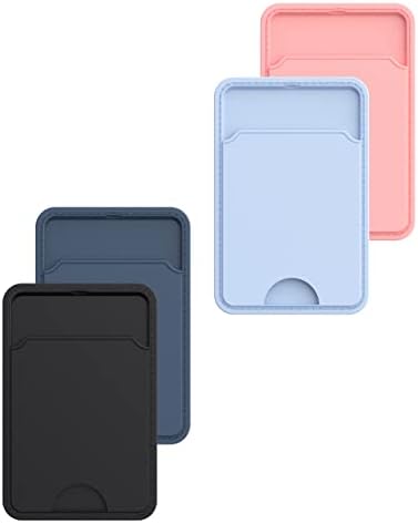 Държач за карти от 4 теми силиконов калъф-портфейл за телефон, Противоскользящий титуляр за кредитни карти върху задната