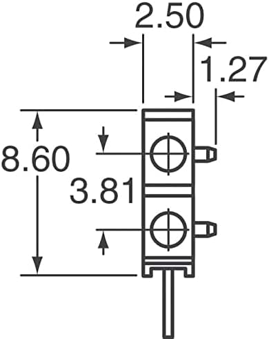 Led индикатор на печатната платка Dialight Led индикатор на печатната платка 2 на Висок Зелен (x 1), червен (x 1) - 2,2