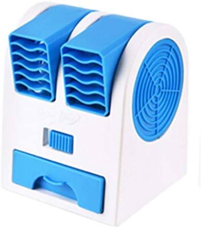 Преносим вентилатор на климатика BXT с две Безлопастными Безопасни Мини-Лични Фенове С батерия/USB За зареждане на Настолен