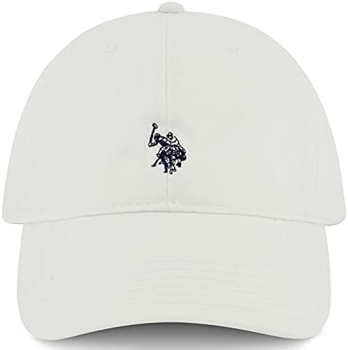 Асоциация на поло САЩ. Бейзболна шапка с логото на Small Polo Pony, Памук, Регулируема Шапка