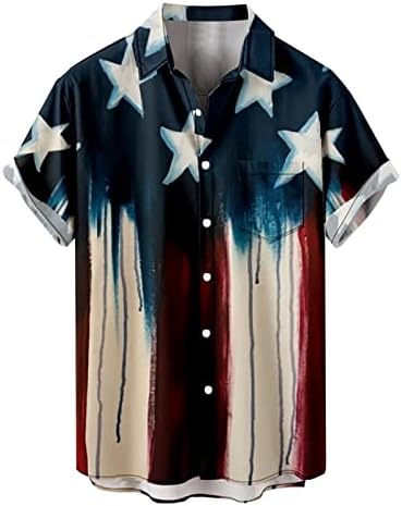 Bmisegm Лятна Мъжка Тениска За Гмуркане С Флага на Деня на Независимостта, 3D Дигитален Печат, Персонални Модна Тениска