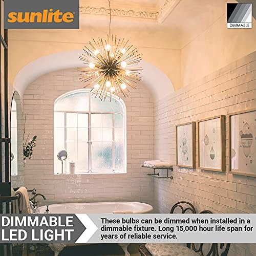 Led лампа Sunlite 41617 в стил глобус с нишка нажежаема G16.5, 2,5 W (еквивалент на 25 W), 250 лумена, с регулируема