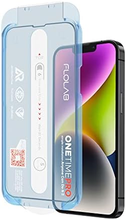 FLOLAB NanoArmour ONETIME PRO Антибликовая защитно фолио за екрана на iPhone 14/13/13 Pro anti-glare най-Доброто от закалено стъкло за iPhone - твърда, гладка като масло, матирана повърхност, лес?