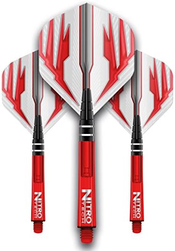 Red Dragon Darts Flight & Shaft Combo - 4 комплекта стандартни накрайници и 4 комплекта средни накрайници Nitrotech в