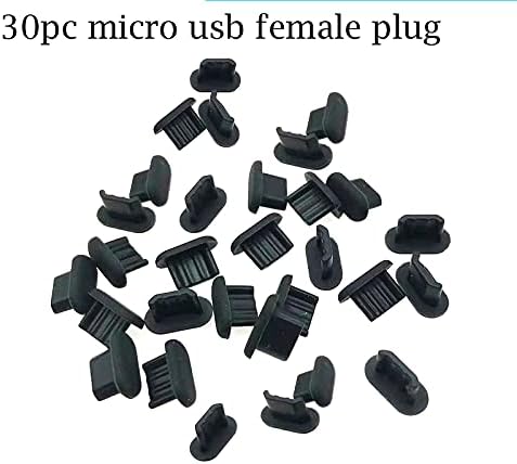 LAMPVPATH 30 БР Включете порт Micro USB, Женски конектор Micro USB За Защита От прах Защитна Капачка За штепсельной вилици