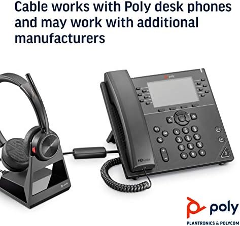 Plantronics - Електронен кабелен прекъсвач APP-51 (Поли) - Дистанционно управление на телефонни разговори на работния плот - Работи с настолни телефони Поли